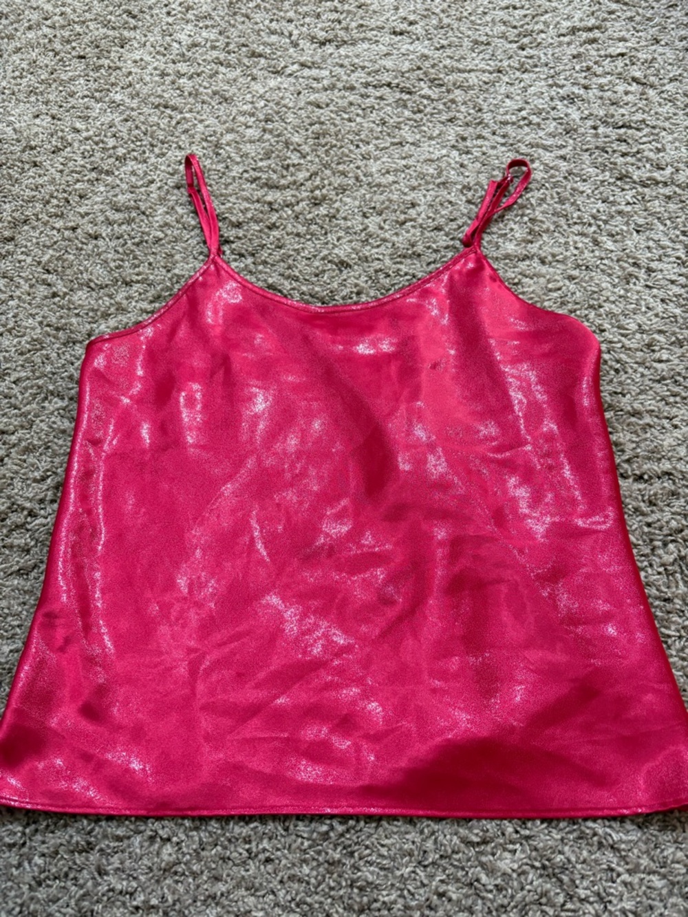 Women’s Gilligan O’Malley Shimmer Spaghetti Strap Tank Top - Red